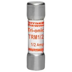 MERSEN FERRAZ TRM1/2 Time Delay Midget Fuse, 250V, 0.5A, 1 Pole | AG8WPP