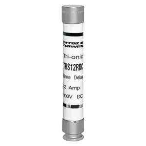 MERSEN FERRAZ TRS12RDC Time Delay Fuse, 300V, 12A, Class RK5 | CH6CFP TRS2-8/10RDC