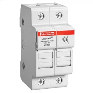 MERSEN FERRAZ USCC2 Fuse Holder, 600V, 30A, Class CC, 2 Pole | AG8WVB