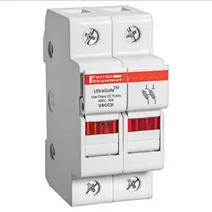 MERSEN FERRAZ USCC2I Fuse Holder, 600V, 30A, Class CC, 2 Pole | AG8WVC