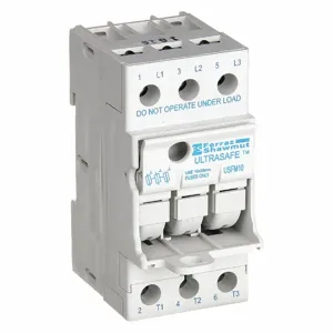 FERRAZ SHAWMUT USFM10 Finger-Safe Fuse Block, 3 Poles, 0 to 30 A, 600 VAC/DC, Screw, Nonindicating, Midget | CT3AHX 5FXT1