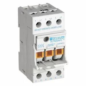 FERRAZ SHAWMUT USFMCCI Finger-Safe Fuse Block, 3 Poles, 0 to 30 A, 600 VAC/DC, Screw, Indicating | CT3AJK 5FXT6