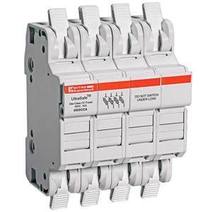 MERSEN FERRAZ USGCC4 Fuse Holder, Class CC, 600V, 30A, 4 Pole | CH6CLD