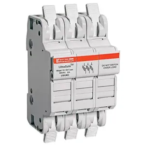 MERSEN FERRAZ USGM3 Fuse Holder, Midget, 750V, 30A, 3 Pole | CH6CLN