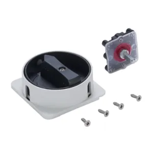 MERZ ELEKTRO H02B Rotary Handle, Round, Black/Gray, External Front Mount, 2-Position, Lockable In Off Only | CV7QAT