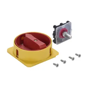 MERZ ELEKTRO H02R Rotary Handle, Round, Red/Yellow, External Front Mount, 2-Position, Lockable In Off Only | CV7QAU