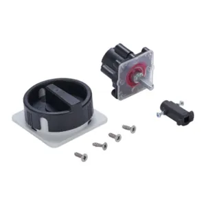 MERZ ELEKTRO H05B Rotary Handle, Round, Black/Gray, External Front Mount, 2-Position, Lockable In Off Only | CV7QAV