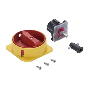 MERZ ELEKTRO H06R Rotary Handle, Round, Red/Yellow, External Front Mount, 2-Position, Lockable In Off Only | CV7QAY