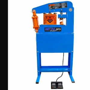 METALPRO MP4000FS Hydraulic Iron Worker Machine with Footswitch, 115V AC /Single-Phase, 2 Station | CN2TKJ MP4000 / 3ZJ45