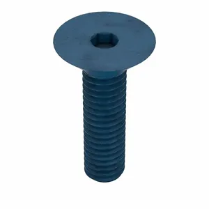 METRIC BLUE UST184009 Socket Cap Screw, Flat, M4 x 0.70 Thread Size, 16 Inch Length, 25Pk | AE7JLY 5YMN8