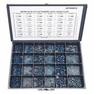 METRIC BLUE UST900010 Cap Screw Assortment, 24 Size, 525 Pieces | AE7JXA 5YNH1