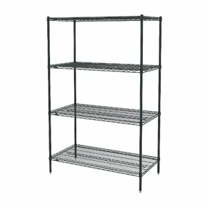 METRO 4/2460NDSG,4/63PDSG Wire Shelving Unit, Starter, 60 Inch x 24 Inch, 63 Inch Overall Height, 4 Shelves | CT3CFG 8PCU3