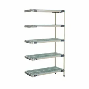 METRO 5AX347GX3 Plastic Industrial Shelving, 18 Inch x 42 Inch, 74 Inch Overall Height, 5 Shelves | CT3CCQ 60YU31