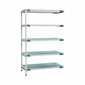 METRO 5AX377GX3 Plastic Industrial Shelving, 18 Inch x 72 Inch, 74 Inch Overall Height, 5 Shelves | CT3CBG 60YU35