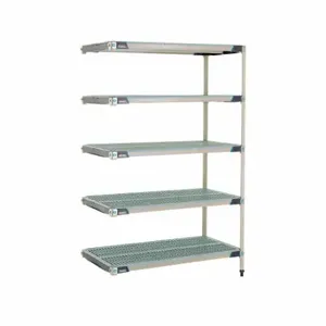 METRO 5AX557GX3 Plastic Industrial Shelving, 24 Inch x 48 Inch, 74 Inch Overall Height, 5 Shelves | CT3CCL 60YU42