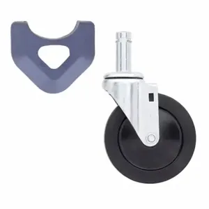 METRO 5MX Swivel Stem Caster, 5 Inch Caster Wheel Dia, Rubber, 6 3/32 Inch Caster Mounting Height | CT3CCX 60YU91