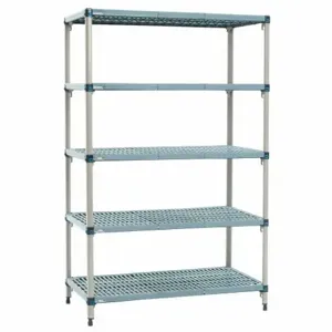 METRO 5Q517G3 Shelf Plastic Industrial Shelving, 24 Inch x 24 Inch Size, 74 Inch Height, 5 Shelves | CT3BTH 60YV45