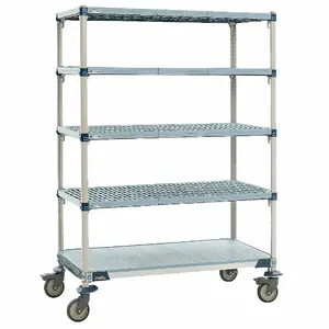 METRO 5Q357EG3 Utility Cart Microban 48x18x80 5 Shelf | AB6AGL 20W697