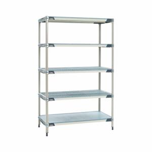 METRO 5X317HX3 Industrial Shelving Starter, 18 Inch24 in, 74 Inch Overall Ht, Shelves, Antimicrobial | CT3BZX 60YU23