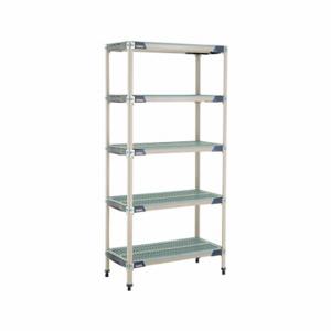 METRO 5X337GX3 Plastic Industrial Shelving, 18 Inch x 36 Inch, 74 Inch Overall Height, 5 Shelves | CT3CAT 60YU57