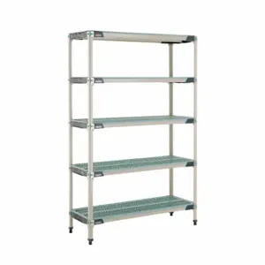 METRO 5X357GX3 Plastic Industrial Shelving, 18 Inch x 48 Inch, 74 Inch Overall Height, 5 Shelves | CT3CCJ 60YU65