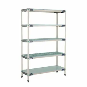 METRO 5X357HX3 Industrial Shelving Starter, 18 Inch48 in, 74 Inch Overall Ht, Shelves, Antimicrobial | CT3BZZ 60YU24