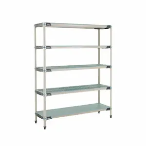 METRO 5X367HX3 Industrial Shelving Starter, 18 Inch60 in, 74 Inch Overall Ht, Shelves, Antimicrobial | CT3CAA 60YU22