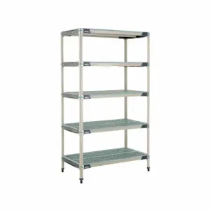 METRO 5X547GX3 Plastic Industrial Shelving, 24 Inch x 42 Inch, 74 Inch Overall Height, 5 Shelves | CT3CBX 60YU75