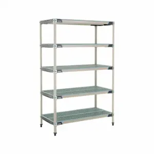 METRO 5X557GX3 Plastic Industrial Shelving, 24 Inch x 48 Inch, 74 Inch Overall Height, 5 Shelves | CT3CCA 60YU61