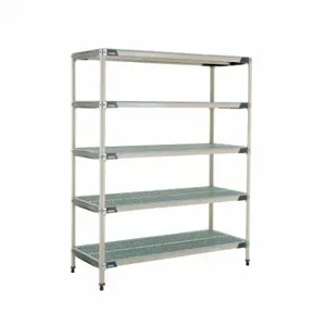 METRO 5X567GX3 Plastic Industrial Shelving, 24 Inch x 60 Inch, 74 Inch Overall Height, 5 Shelves | CT3CCP 60YU71