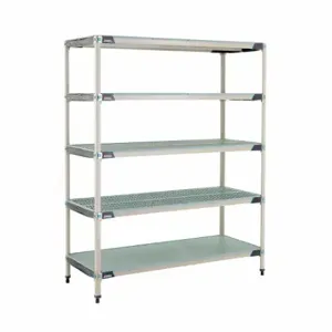 METRO 5X567HX3 Industrial Shelving Starter, 24 Inch60 in, 74 Inch Overall Ht, Shelves, Antimicrobial | CT3CAE 60YU25