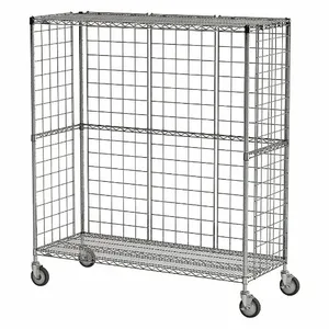 METRO 65138-IP Wire Cart 3-sided 24 Inch Width 60 Inch Length | AC9RLR 3JHR9