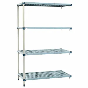 METRO AQ536G3 Shelf Plastic Industrial Shelving, 24 Inch x 36 Inch Size, 62 Inch Height, 4 Shelves | CT3BTJ 60YV56