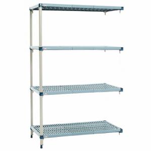 METRO AQ516G3 Shelf Plastic Industrial Shelving, 24 Inch x 24 Inch Size, 62 Inch Height, 4 Shelves | CT3BTE 60YV55