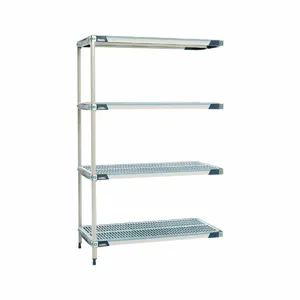 METRO AX516GX3 Plastic Industrial Shelving, 24 Inch x 24 Inch, 62 Inch Overall Height, 4 Shelves | CT3CBJ 60YU30