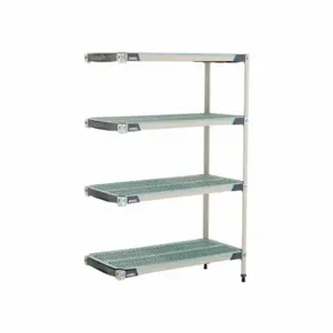 METRO AX346GX3 Plastic Industrial Shelving, 18 Inch x 42 Inch, 62 Inch Overall Height, 4 Shelves | CT3CAU 60YU44