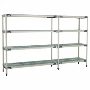 METRO AX366GX3 Plastic Industrial Shelving, 18 Inch x 60 Inch, 62 Inch Overall Height, 4 Shelves | CT3CBA 60YU54