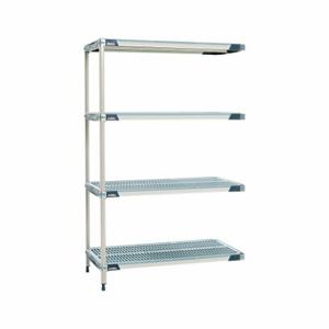 METRO AX576GX3 Plastic Industrial Shelving, 24 Inch x 72 Inch, 62 Inch Overall Height, 4 Shelves | CT3CCM 60YU56