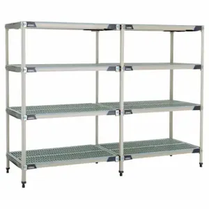 METRO AX546GX3 Plastic Industrial Shelving, 24 Inch x 42 Inch, 62 Inch Overall Height, 4 Shelves | CT3CCK 60YU55