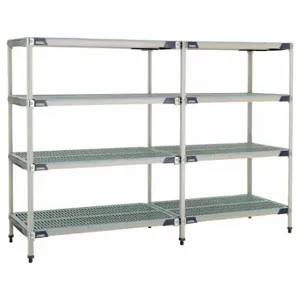 METRO AX556GX3 Plastic Industrial Shelving, 24 Inch x 48 Inch, 62 Inch Overall Height, 4 Shelves | CT3CBY 60YU51