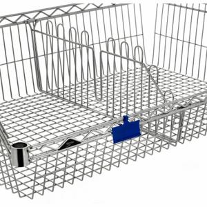 METRO BSKDIV-18H Divider, Wire Shelf Accessory, Basket Shelf, 18 Inch X 8 13/32 Inch, Steel, Silver, Chrome | CV4JGA 60YV87
