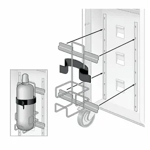 METRO FL234 O2 Tank Holder Low Profile 4in.dia.tank | AE9YUD 6NXJ7