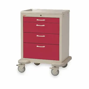 METRO MBX1210TL-RE Medical Cart Steel/polymer Taupe/red | AC8PCD 3CWF8