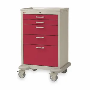 METRO MBX2201TL-RE Medical Cart Steel/polymer Taupe/red | AC8PCV 3CWH5