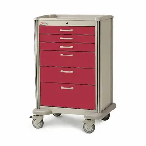 METRO MBX4101TL-RE Medical Cart Steel/polymer Taupe/red | AC8PCJ 3CWG4