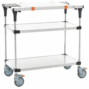 METRO MS1830-FSFS-PK1 Service Cart, 800 lbs Load Capacity, Stainless Steel, Silver | CE9JLB 55NE80