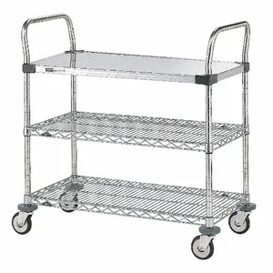 METRO MW403 Utility Cart Ss/chrome 38x18x38 3 Shelf | AB6ADW 20W637