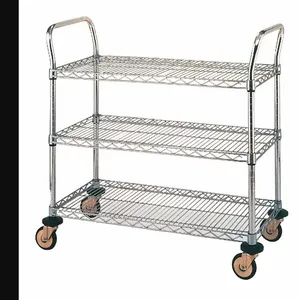 METRO MW712 Utility Cart Stainless Steel 3 Wire Shelves 24wx36l | AE8YFY 6GJY6