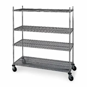 METRO N556BC Wire Cart 24 Inch Width 48 Inch Length Chrome | AD9ZTA 4W656