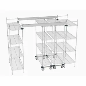 METRO TT10-E2148M1848C Overhead Track Shelving Complete Kit, 72 Inch Size Track Length, 48 Inch Overall Width | CT3BUM 60YV89